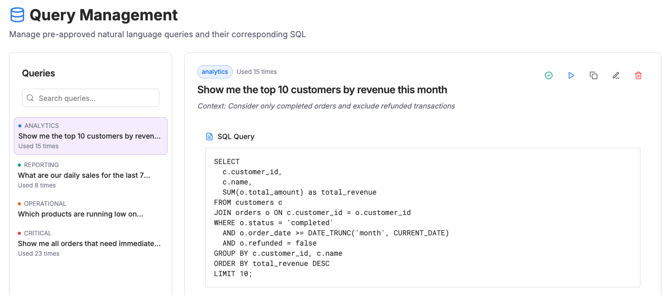 Query Builder Interface